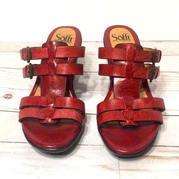 Sofft red sandal heels Sascha - Picture 2 of 11